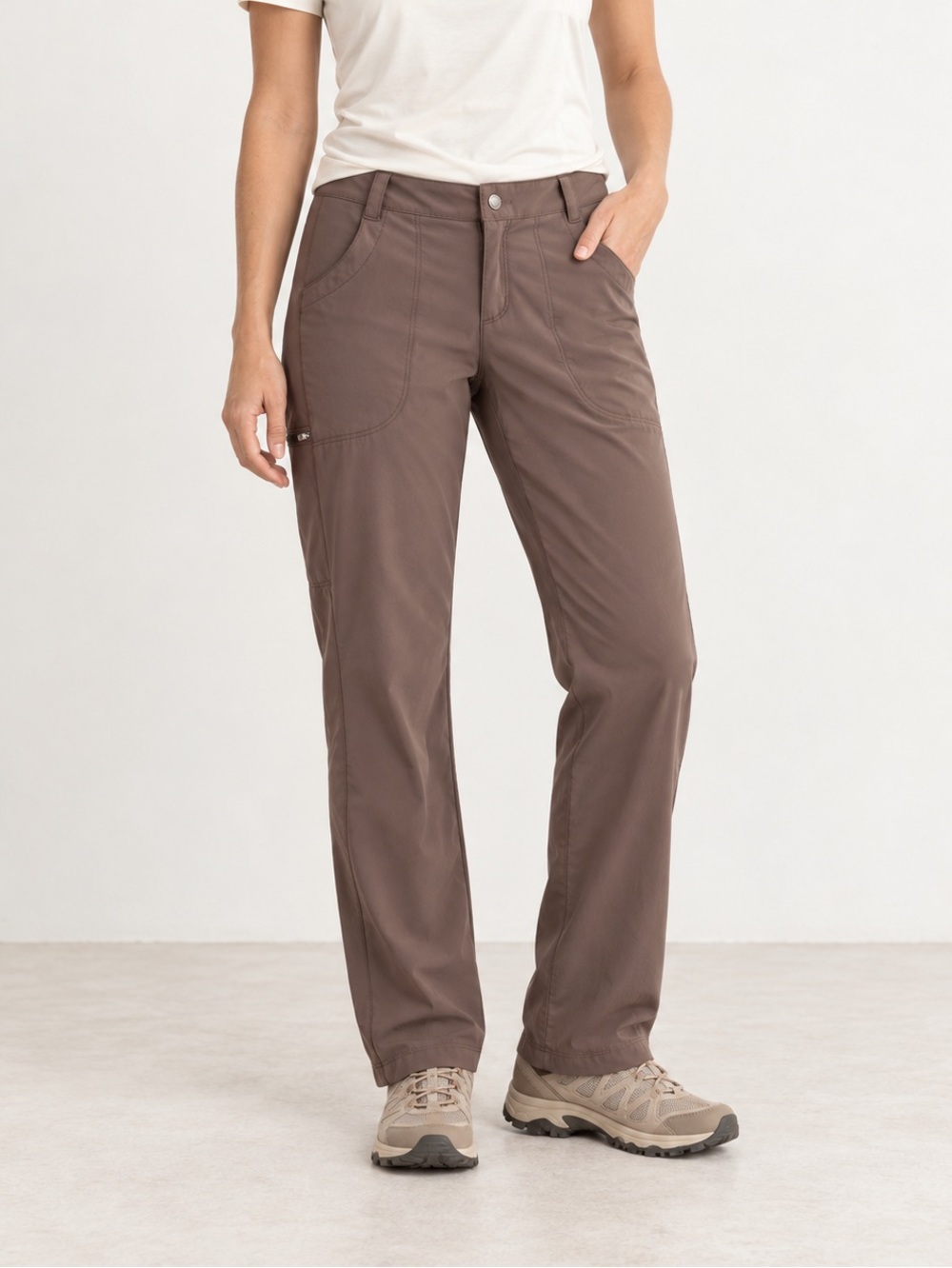 Patagonia Lightweight Straight Leg Pants Size 10 Brown Hiking Travel Gorpcore